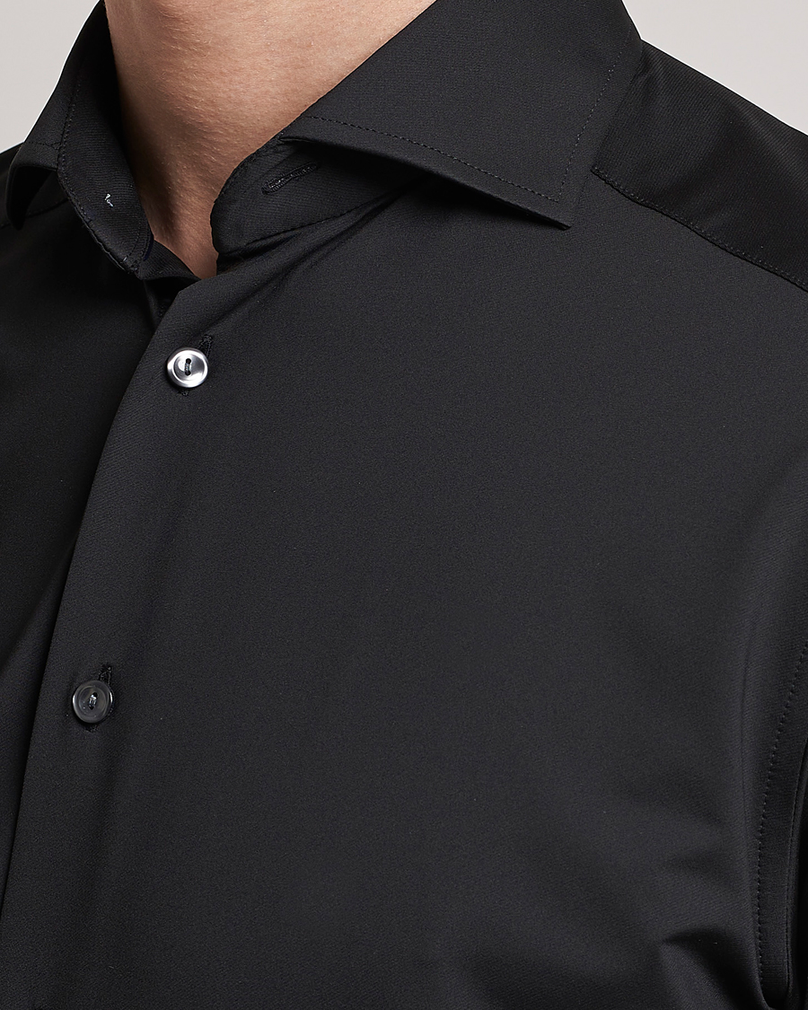 Herre | Skjorter | Eton | Slim Fit Four Way Stretch Shirt Black