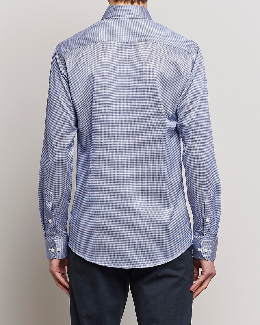 Herre | Skjorter | Eton | Filo Di Scozia King Knit Shirt Mid Blue