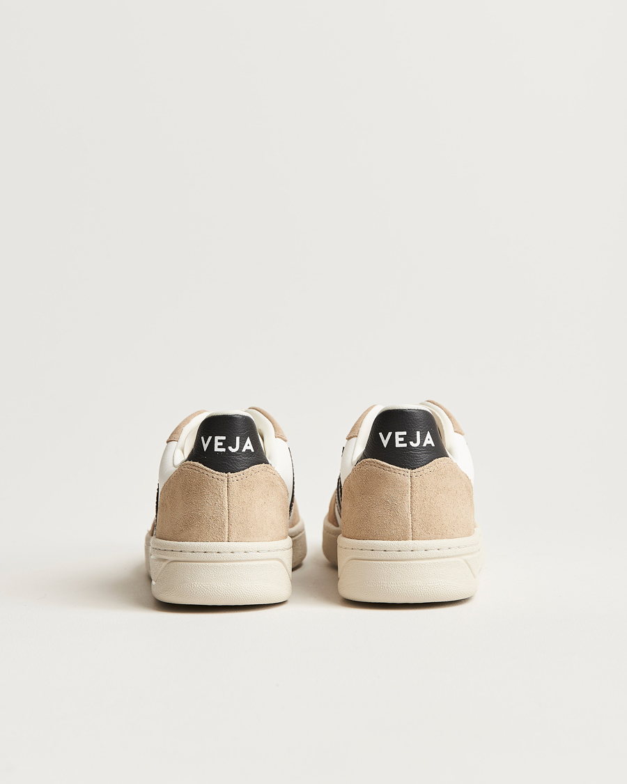 Herre | Veja V-10 Chromefree Leather Extra White/Black Sahara | Veja | V-10 Chromefree Leather Extra White/Black Sahara