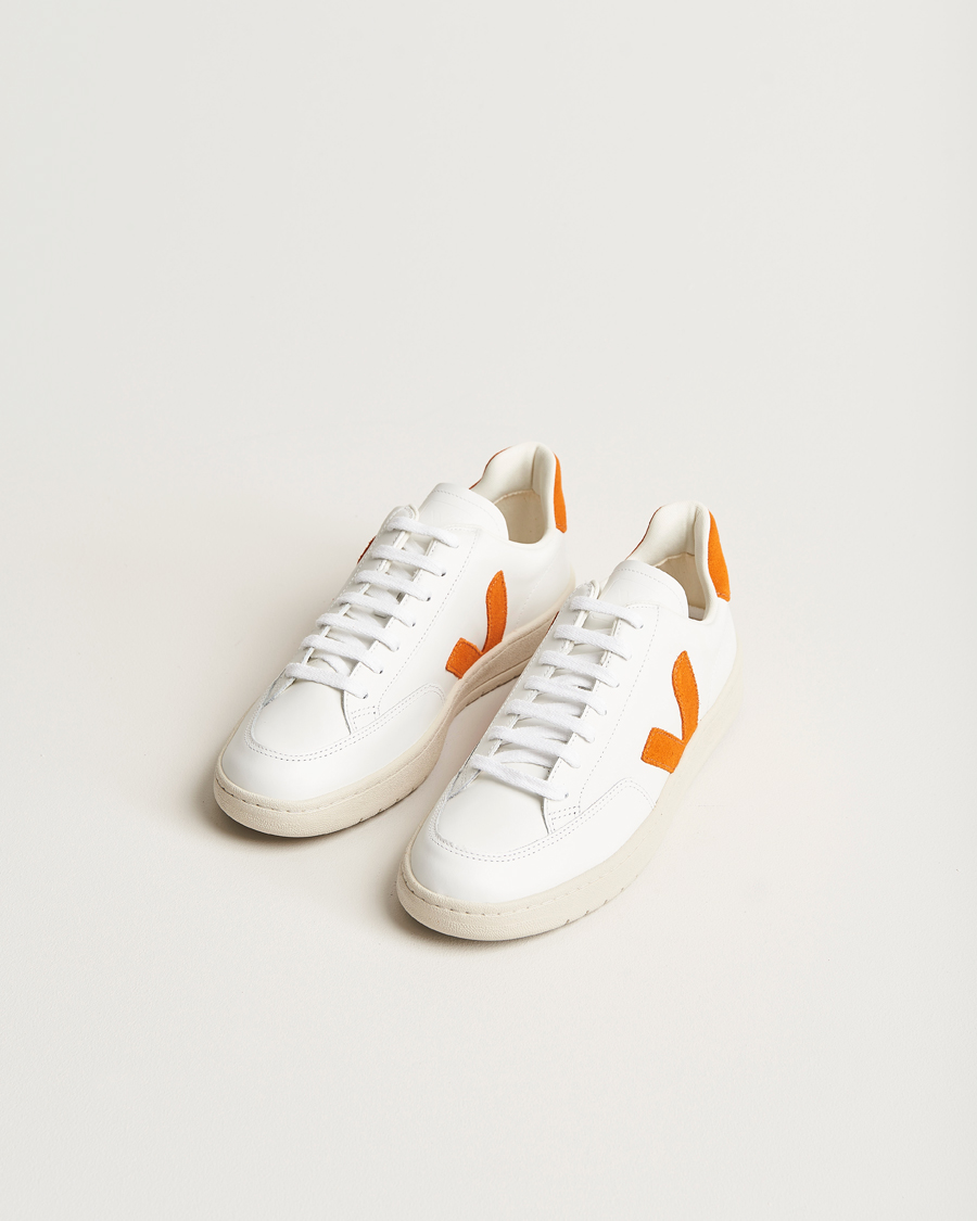 Herre | Veja V-12 Sneaker Extra White/Pumpkin | Veja | V-12 Sneaker Extra White/Pumpkin