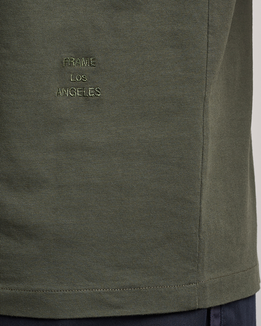 Herre | T-Shirts | FRAME | Logo T-Shirt Olive Green