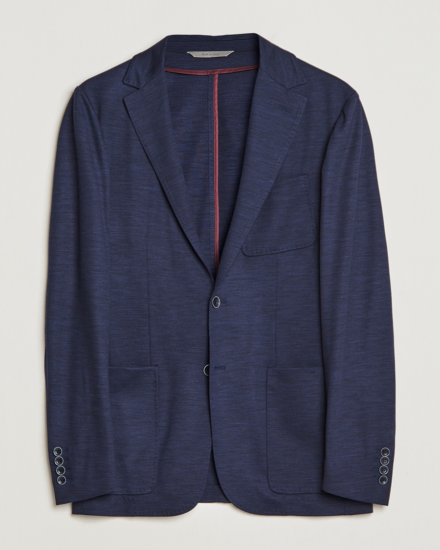 Herre | Blazere & jakker | Canali | Wool Jersey Blazer Navy