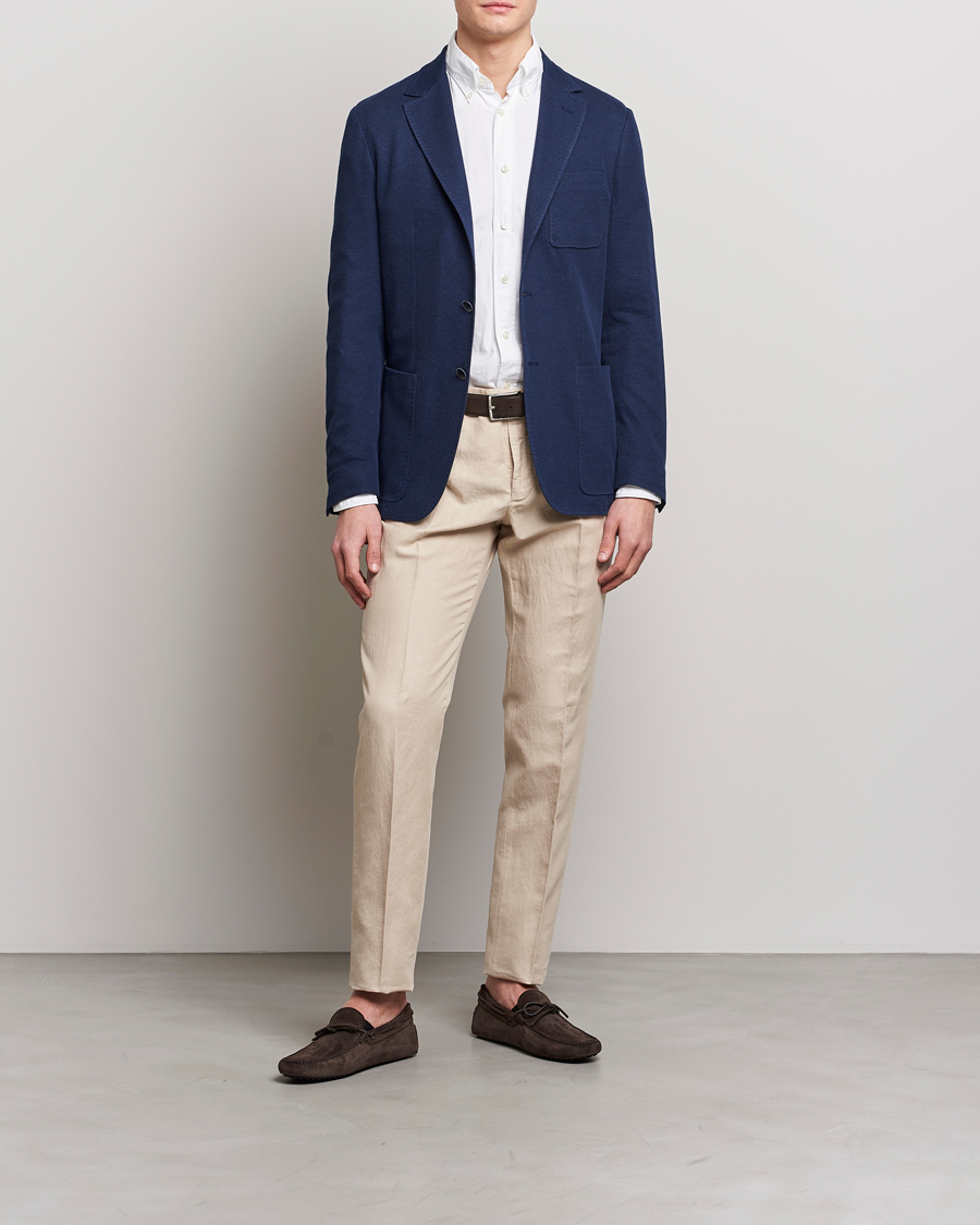 Herre | Blazere & jakker | Canali | Cotton Stretch Jersey Blazer Navy