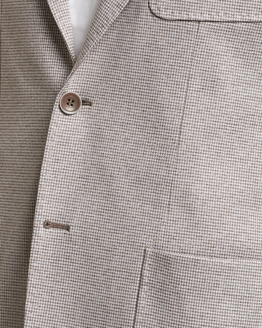 Herre | Blazere & jakker | Canali | Houndstooth Jersey Blazer Beige