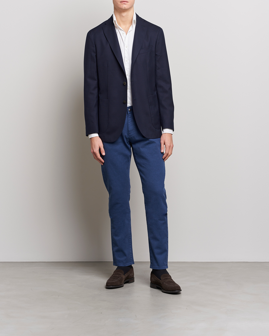 Herre | Bukser | Canali | Slim Fit 5-Pocket Pants Dark Blue