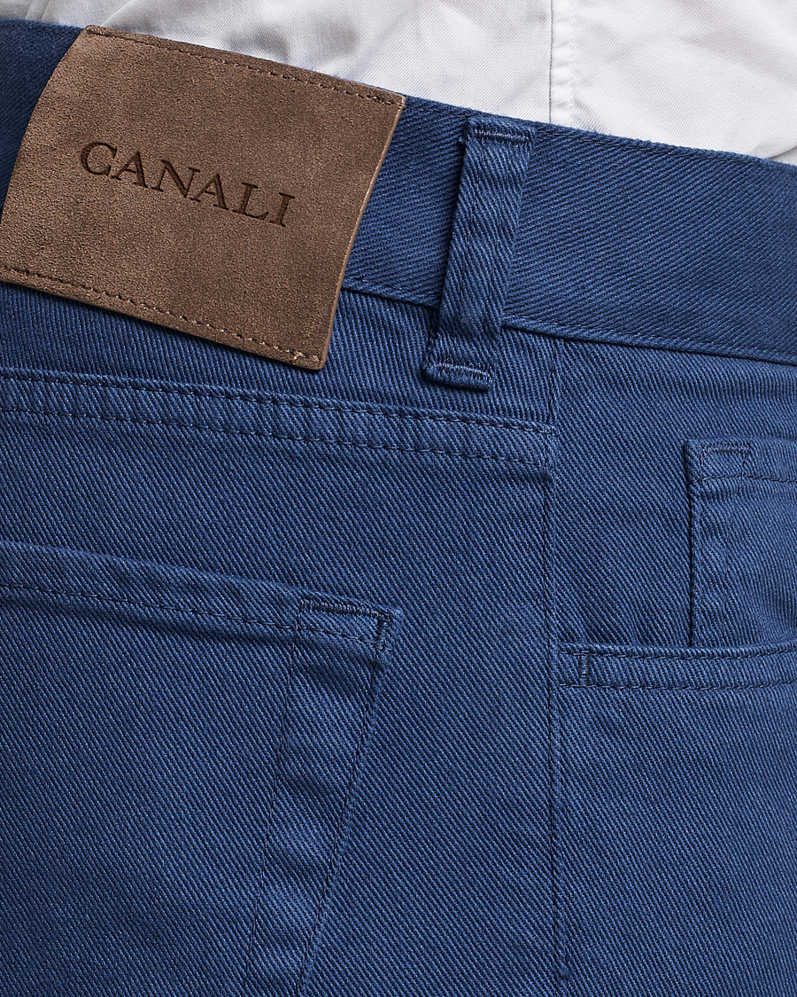 Herre | Bukser | Canali | Slim Fit 5-Pocket Pants Dark Blue