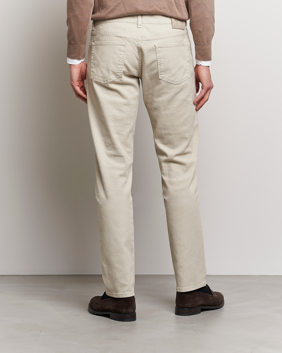 Herre | Bukser | Canali | Slim Fit 5-Pocket Pants Beige