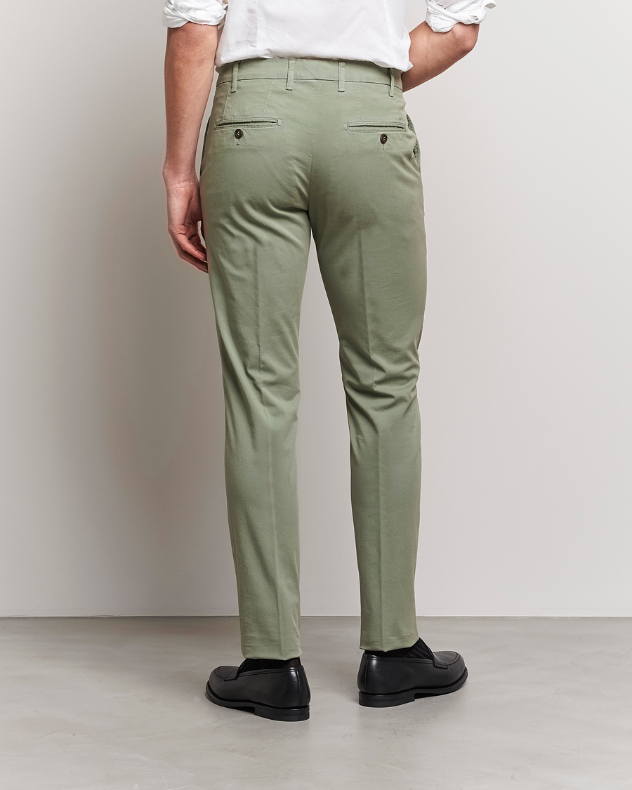 Herre | Bukser | Canali | Cotton Stretch Chinos Sage