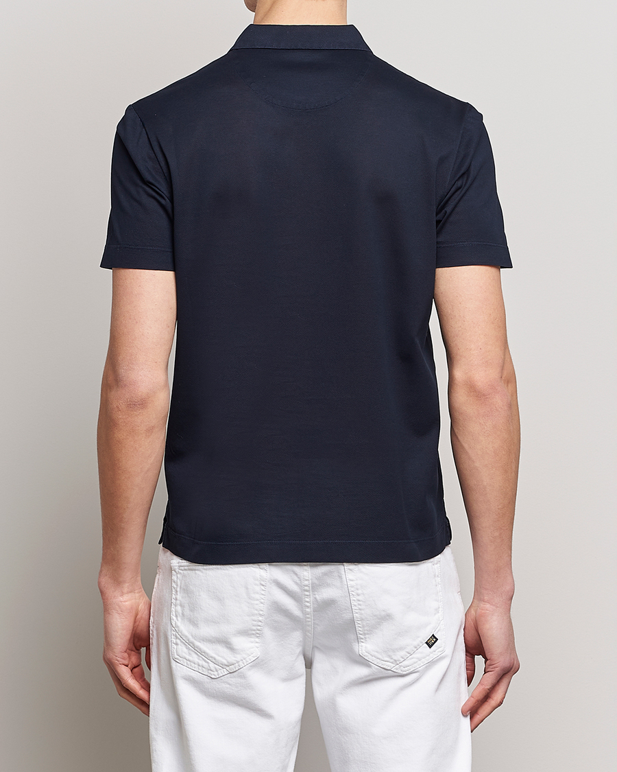 Herre | Polotrøjer | Canali | Short Sleeve Polo Pique Navy