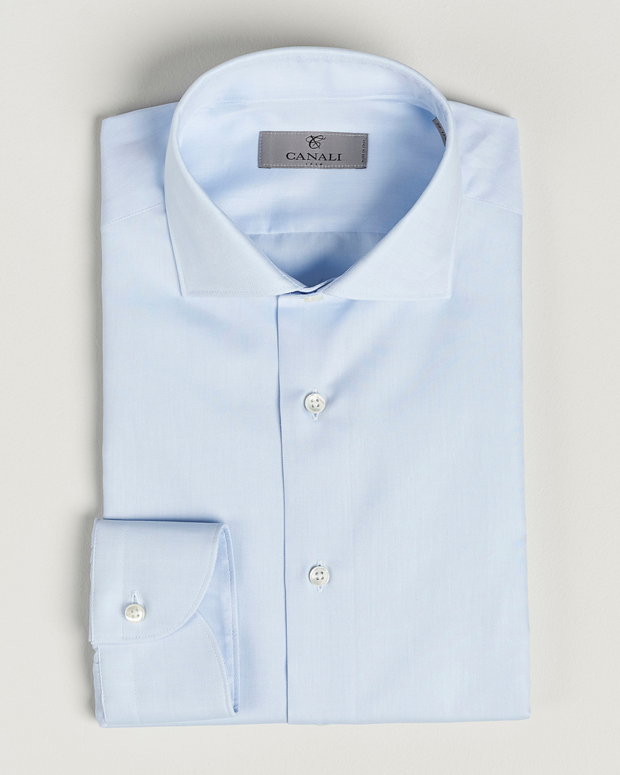 Swipe lærken websted Canali Slim Fit Cotton Shirt Light Blue - CareOfCarl.dk