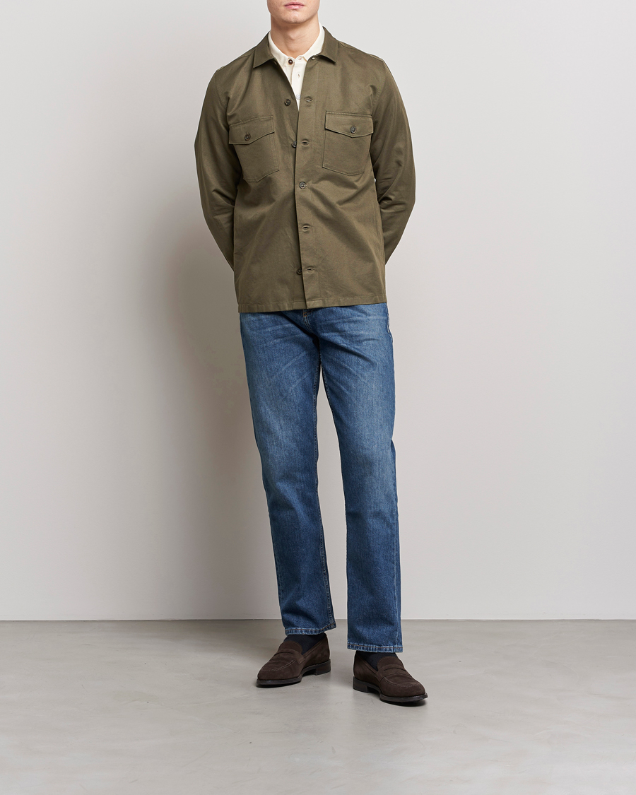 Herre | Skjorter | Canali | Safari Overshirt Olive