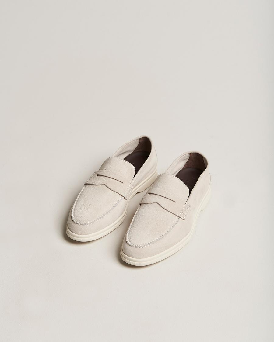 Herre | Loafers | Canali | Summer Loafers Light Beige Suede