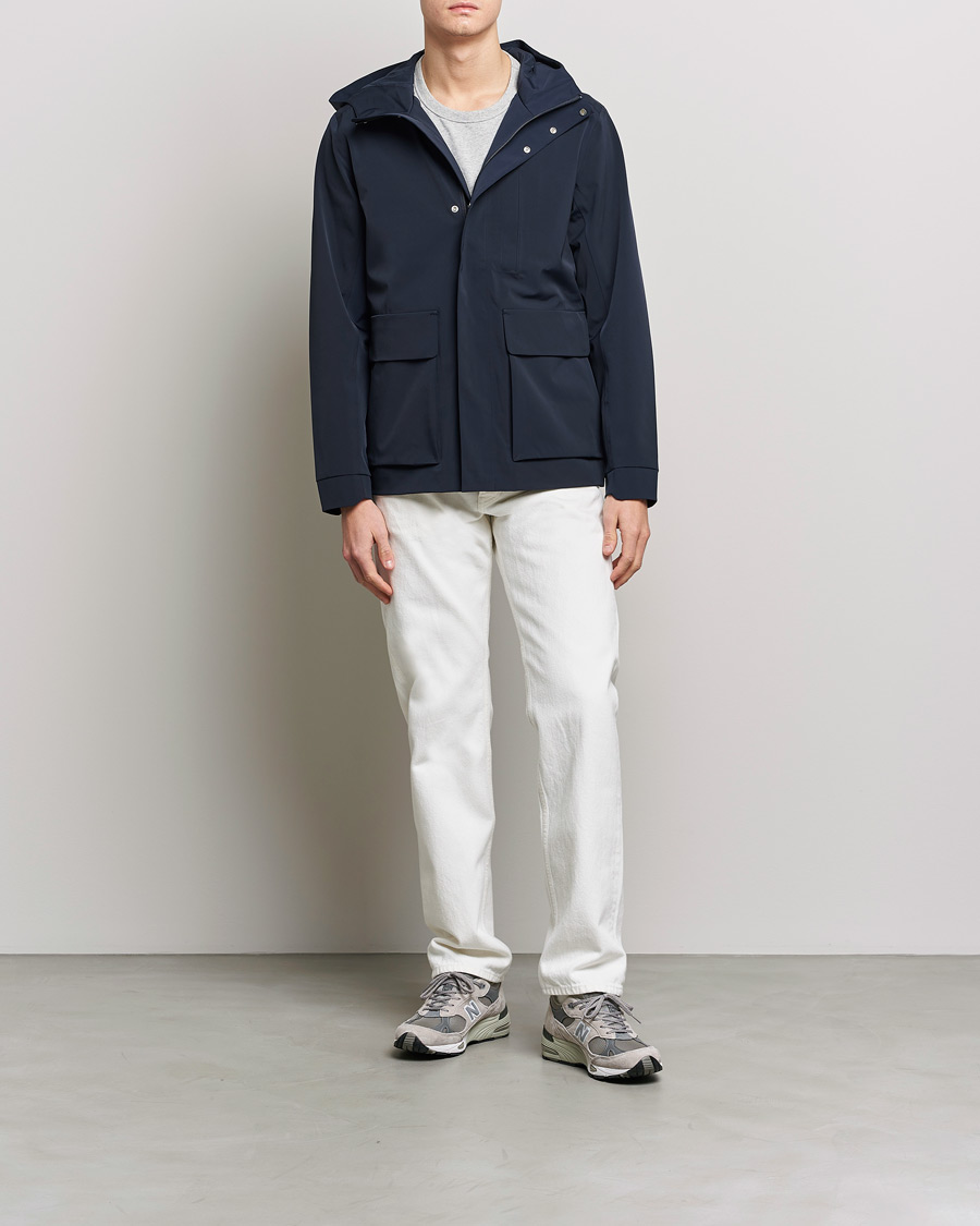 Herre | Jakker | NN07 | Beck Waterproof Field Jacket Navy Blue