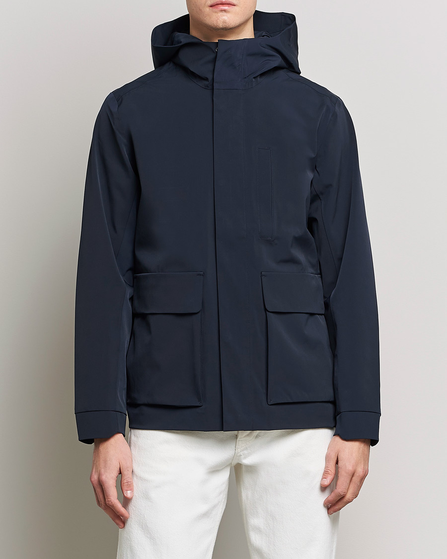 Herre | Jakker | NN07 | Beck Waterproof Field Jacket Navy Blue