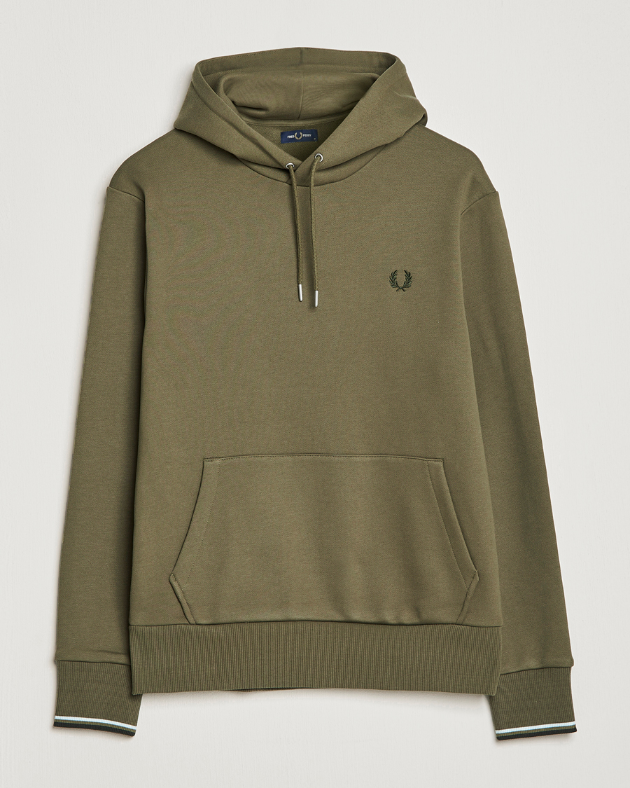 Herre | Trøjer | Fred Perry | Tipped Hooded Sweatshirt Unifrom Green