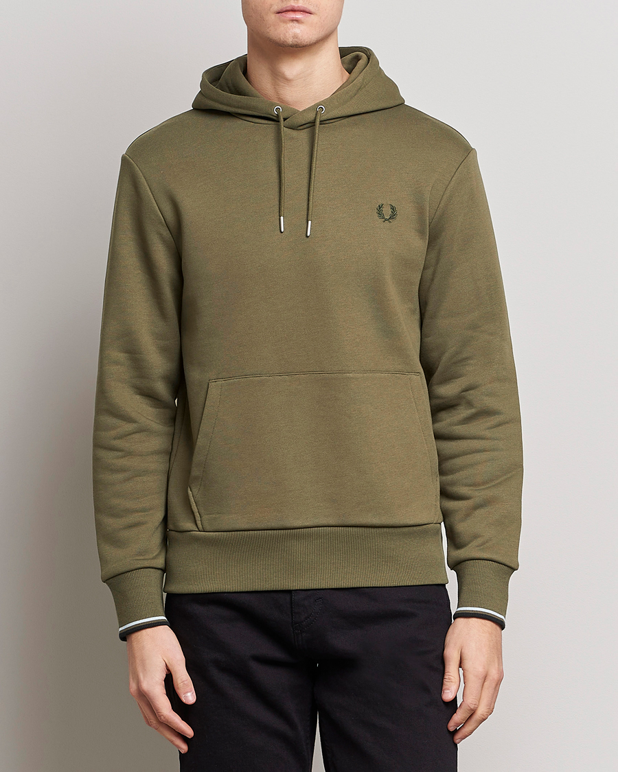 Herre |  | Fred Perry | Tipped Hooded Sweatshirt Unifrom Green