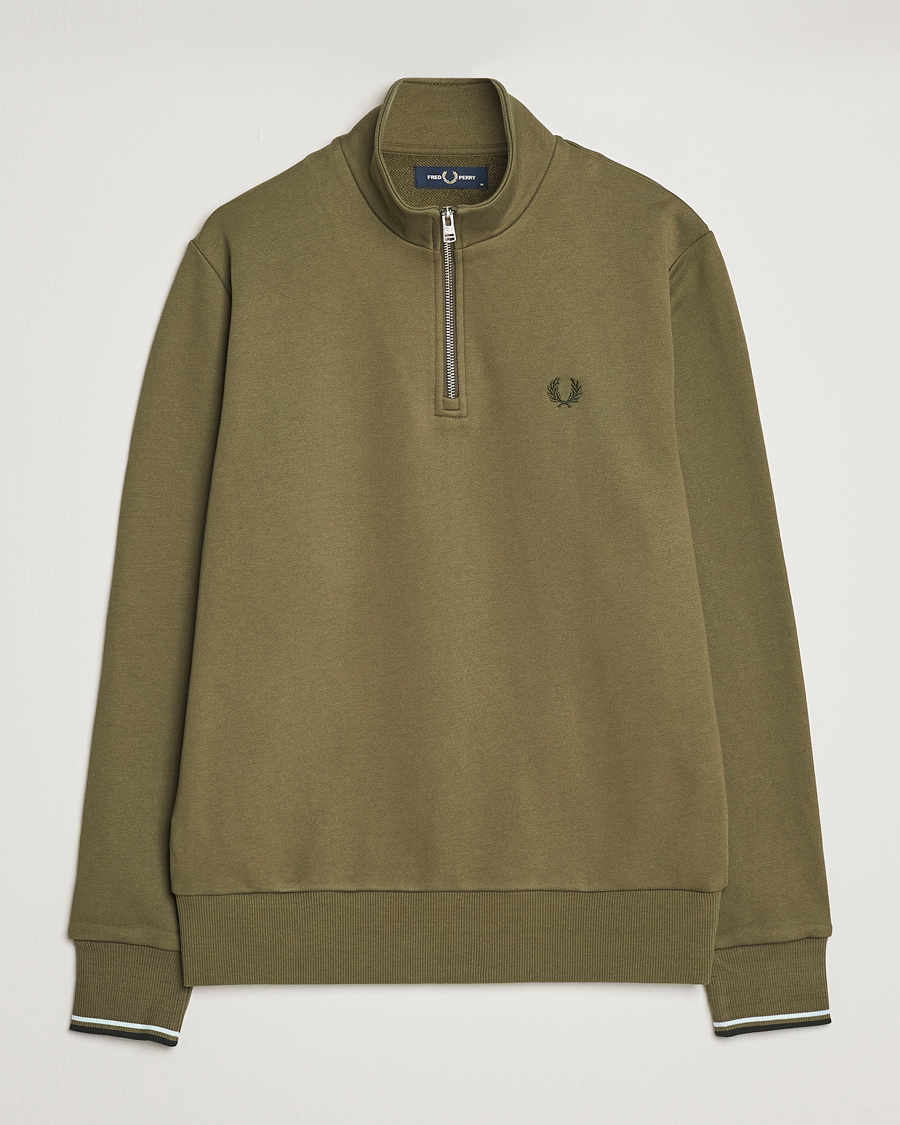 Herre | Trøjer | Fred Perry | Half Zip Sweatshirt Uniform Green