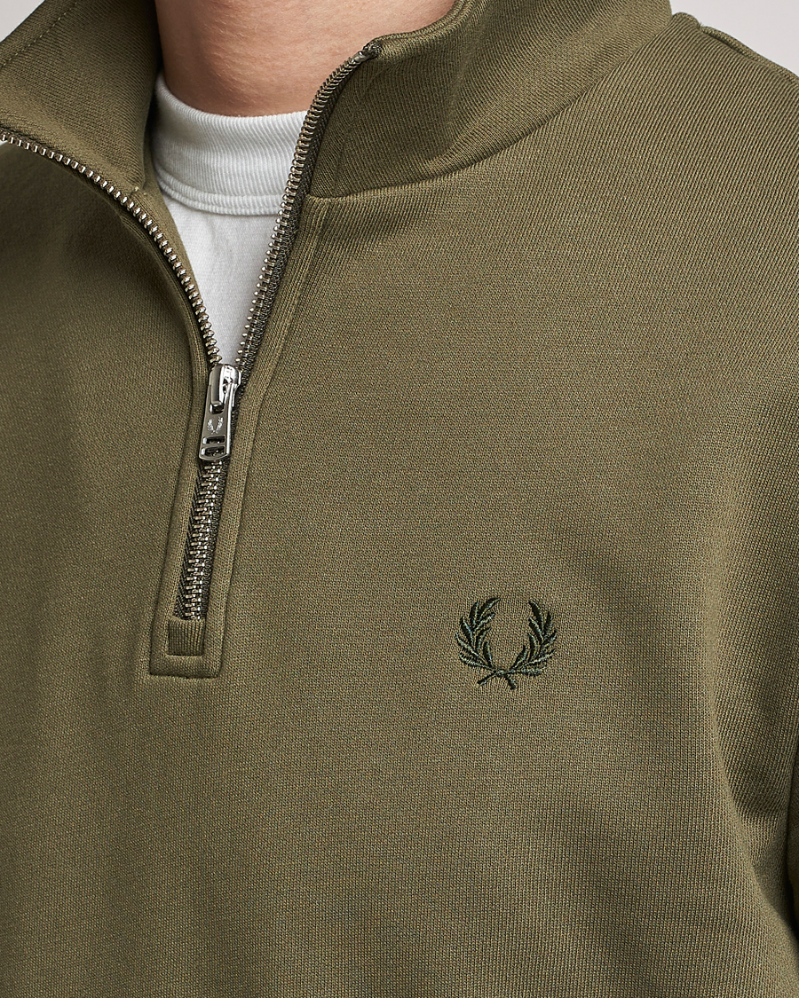 Herre | Trøjer | Fred Perry | Half Zip Sweatshirt Uniform Green