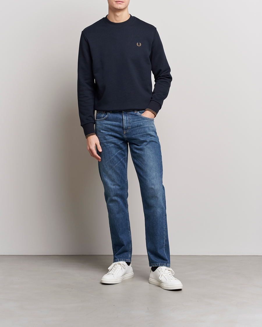 Herre | Trøjer | Fred Perry | Crew Neck Sweatshirt Navy