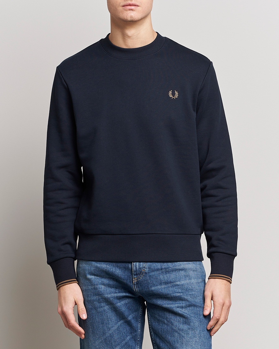 Herre | Trøjer | Fred Perry | Crew Neck Sweatshirt Navy