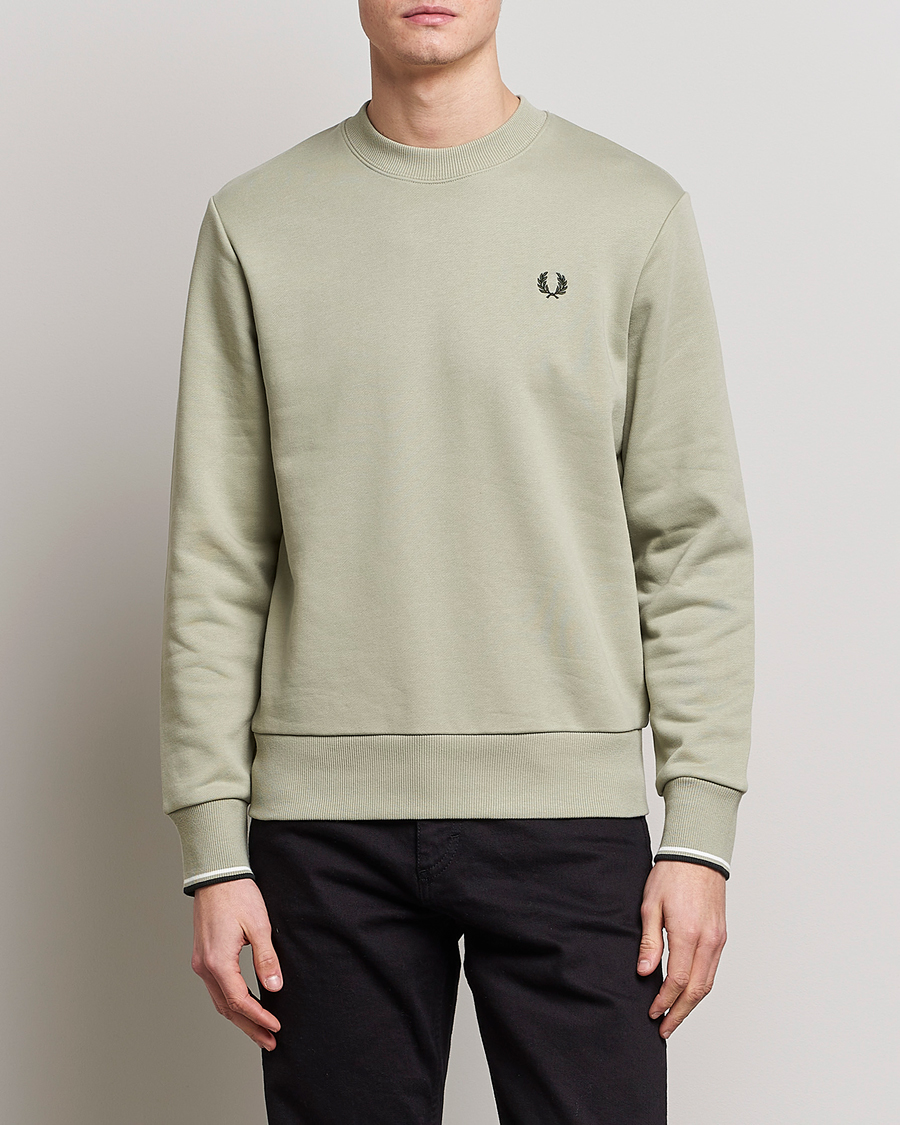 Herre | Trøjer | Fred Perry | Crew Neck Sweatshirt Sea Gras