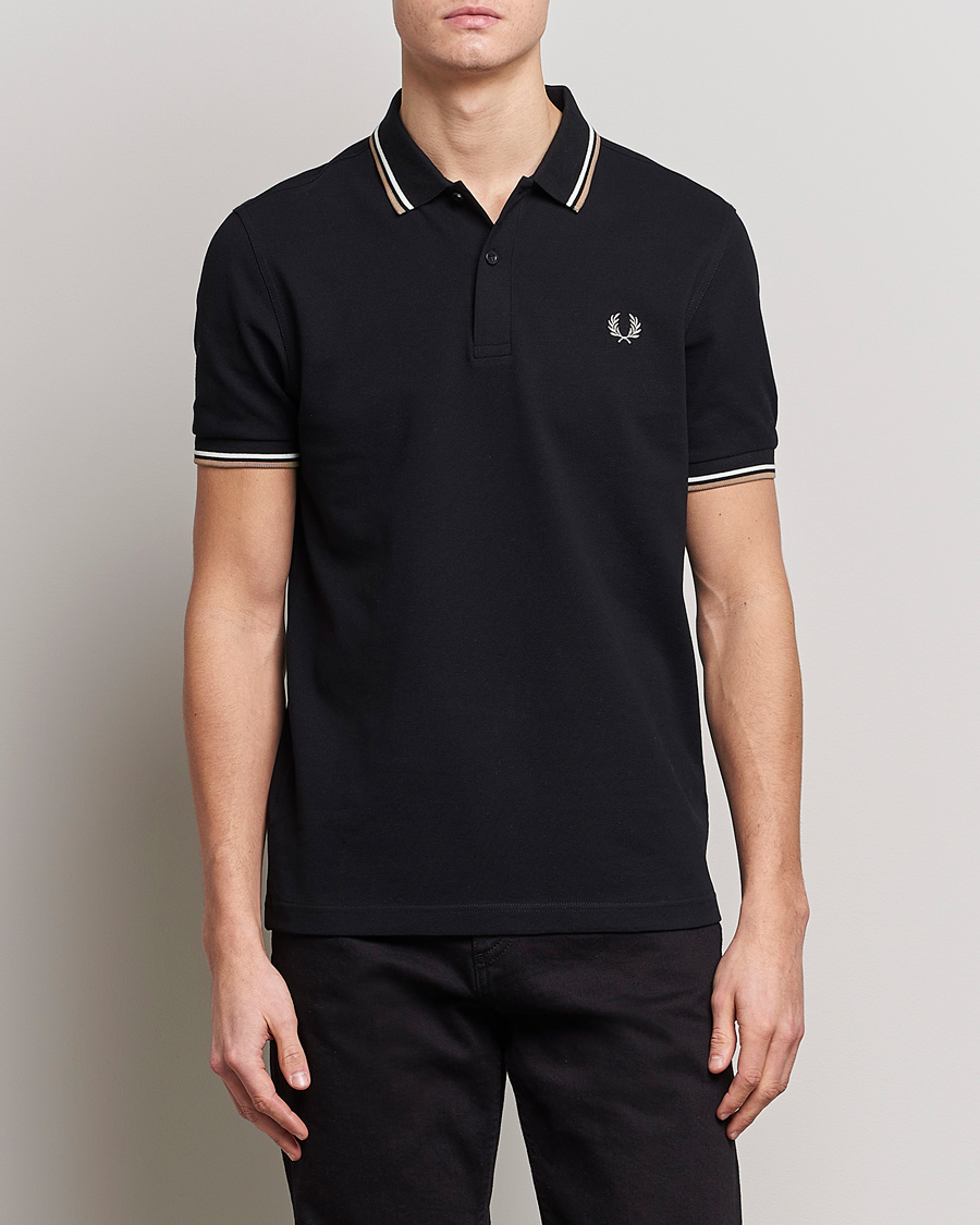Herre | Kortærmede polotrøjer | Fred Perry | Twin Tipped Polo Shirt Black