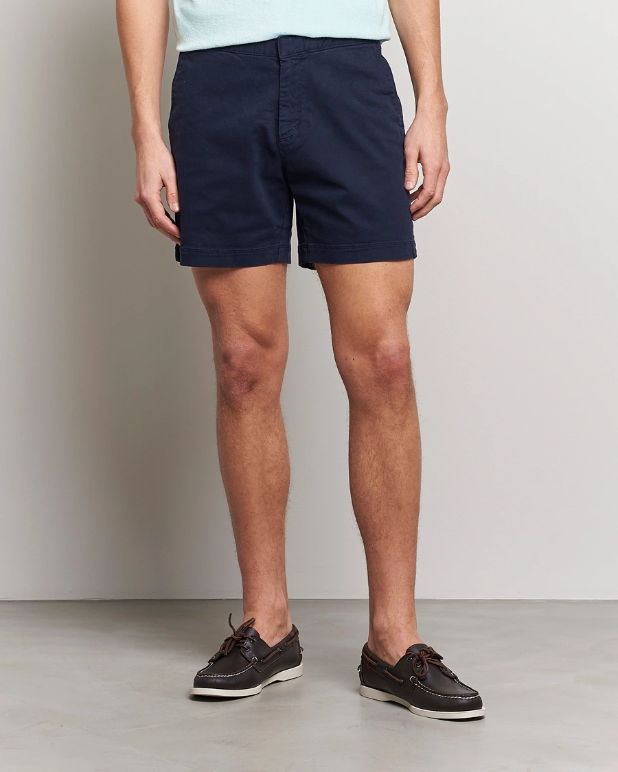 Herre | Afdelinger | Orlebar Brown | Bulldog Cotton Stretch Twill Shorts Dark Navy