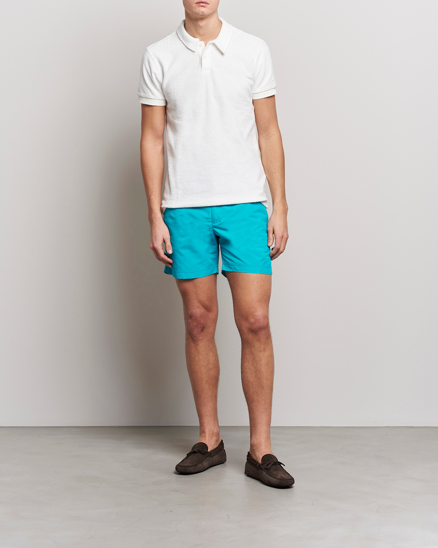 Herre | Badebukser | Orlebar Brown | Bulldog II Medium Length Swim Shorts Crystal Sea