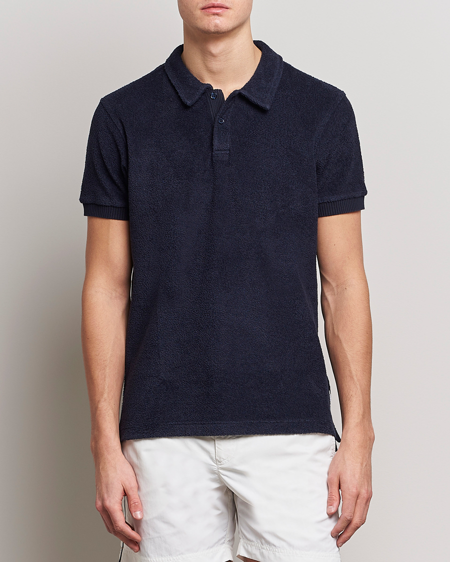 Herre | Polotrøjer | Orlebar Brown | Lorenzo Cotton Terry Polo Night Iris
