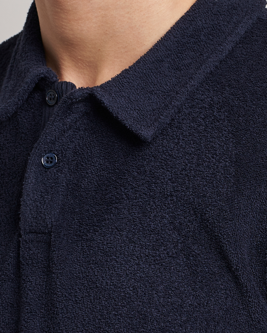 Herre | Polotrøjer | Orlebar Brown | Lorenzo Cotton Terry Polo Night Iris