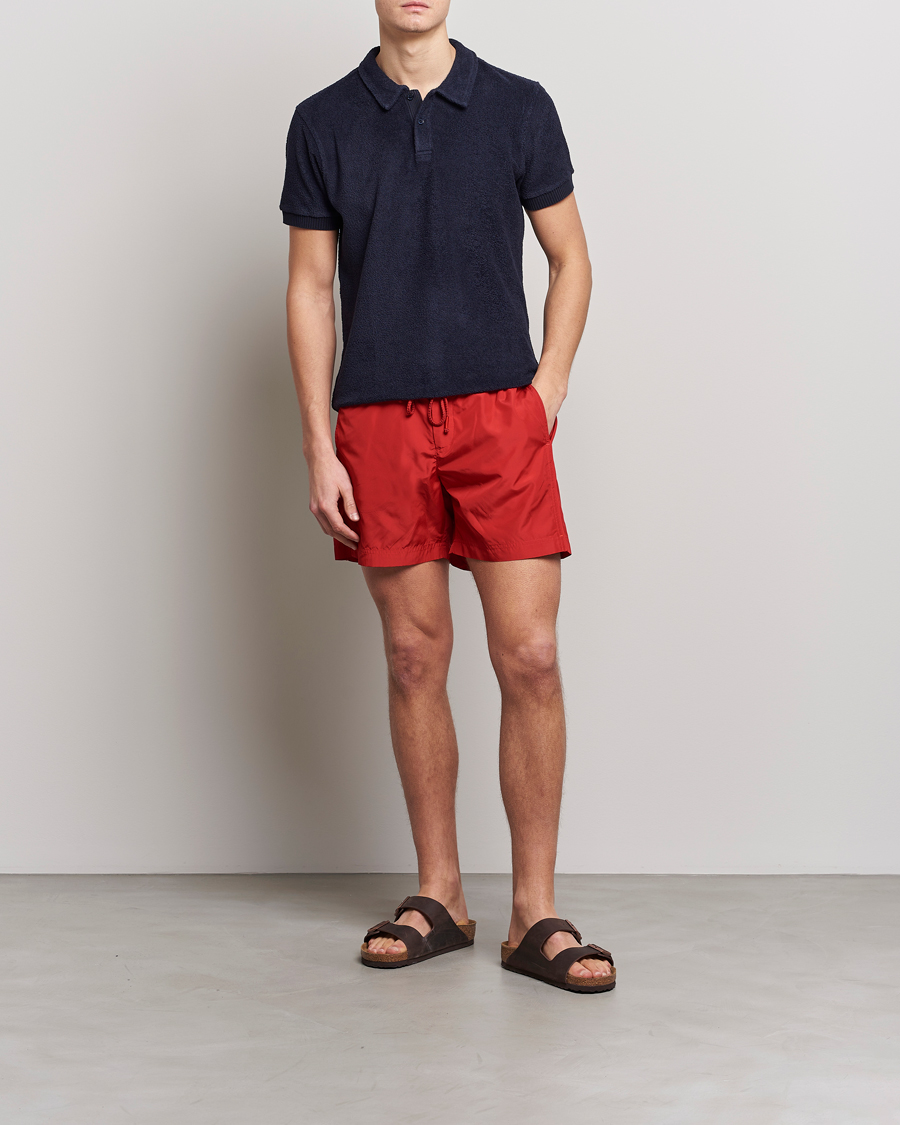 Herre | Badebukser | Orlebar Brown | Bulldog Drawcord Solid Swimshorts Vermillion