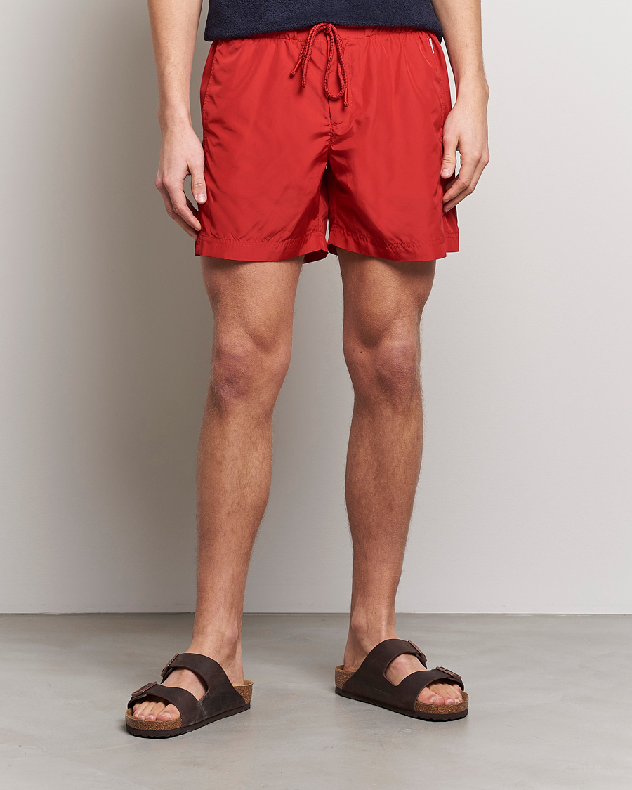 Herre |  | Orlebar Brown | Bulldog Drawcord Solid Swimshorts Vermillion