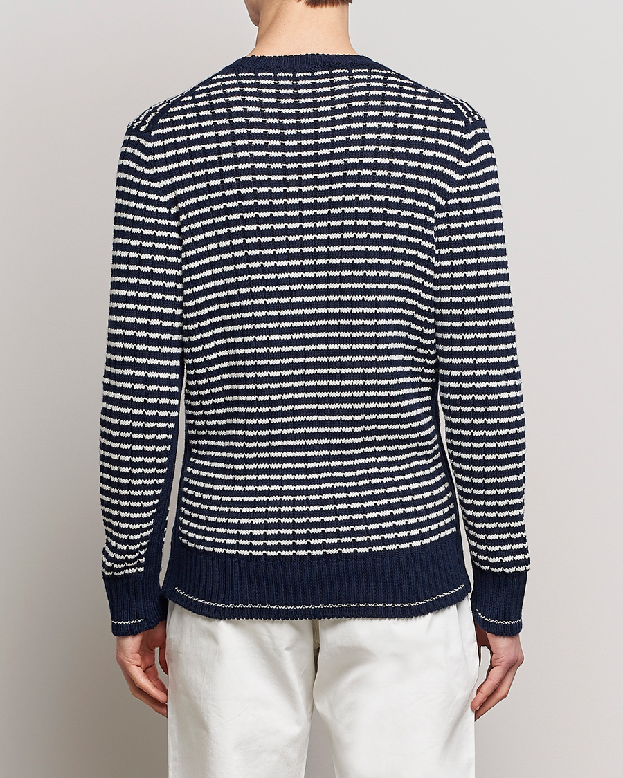 Herre | Trøjer | Orlebar Brown | Lorca Organic Cotton Side Stripe Night Iris/Sea Mist
