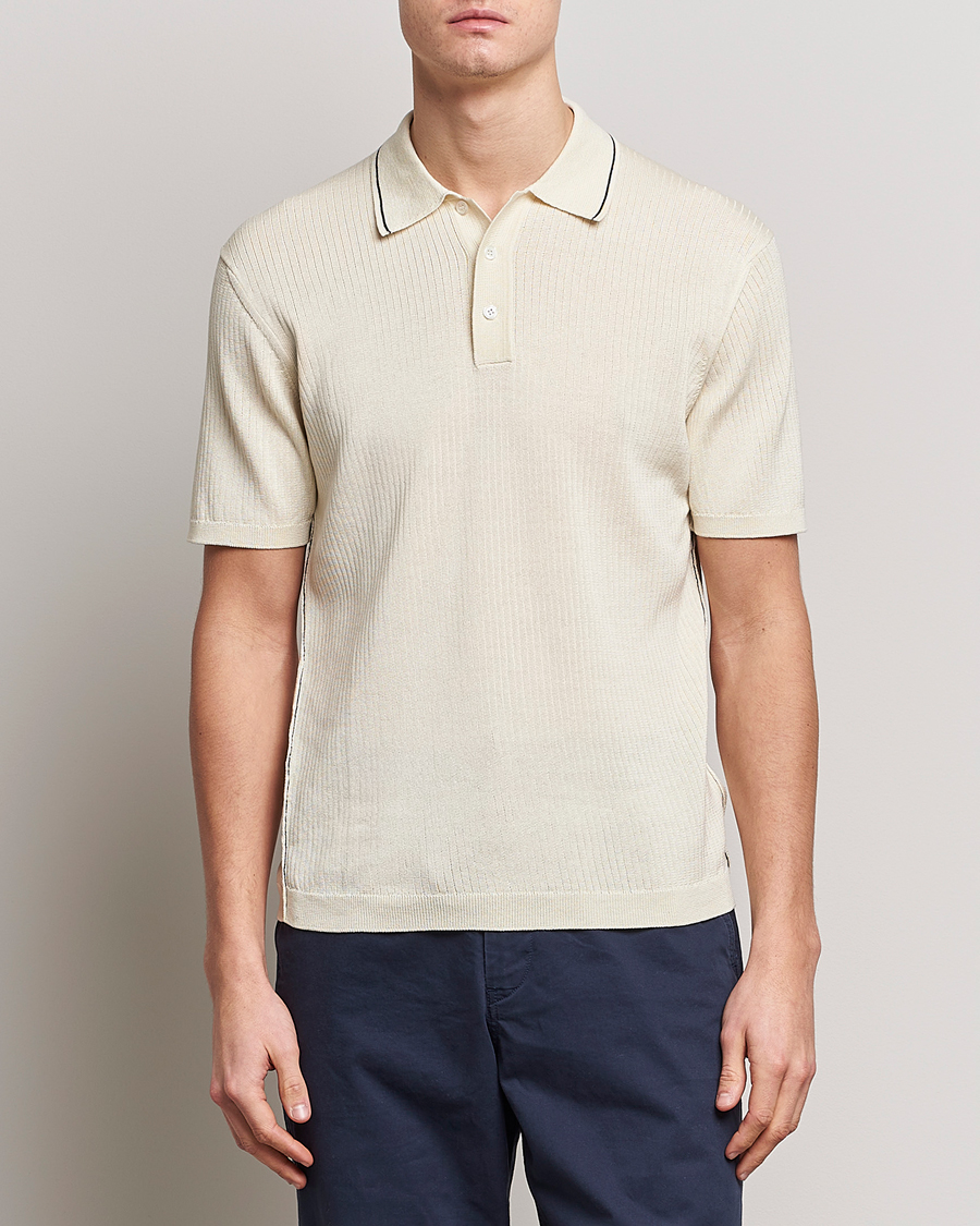 Herre | Polotrøjer | Orlebar Brown | Maranon Organic Cotton Rib Tipping Polo Sea Mist