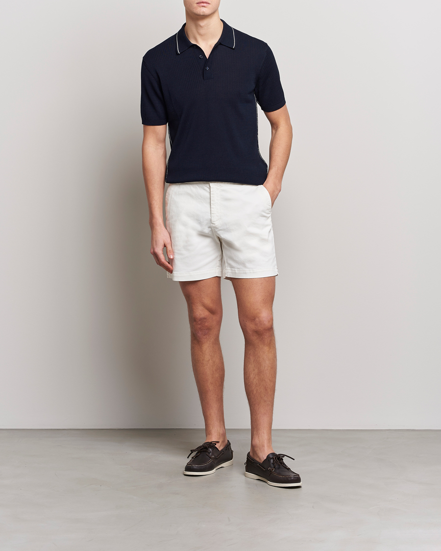 Herre | Polotrøjer | Orlebar Brown | Maranon Organic Cotton Rib Tipping Polo Night Iris