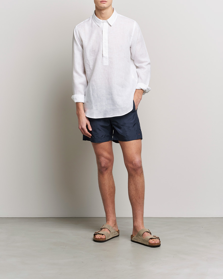 Herre | Skjorter | Orlebar Brown | Percy Smart Linen Shirt White