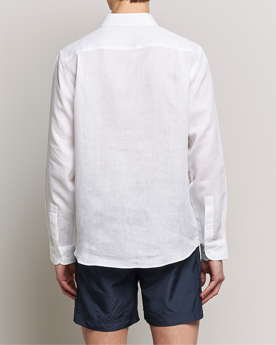 Herre | Skjorter | Orlebar Brown | Percy Smart Linen Shirt White