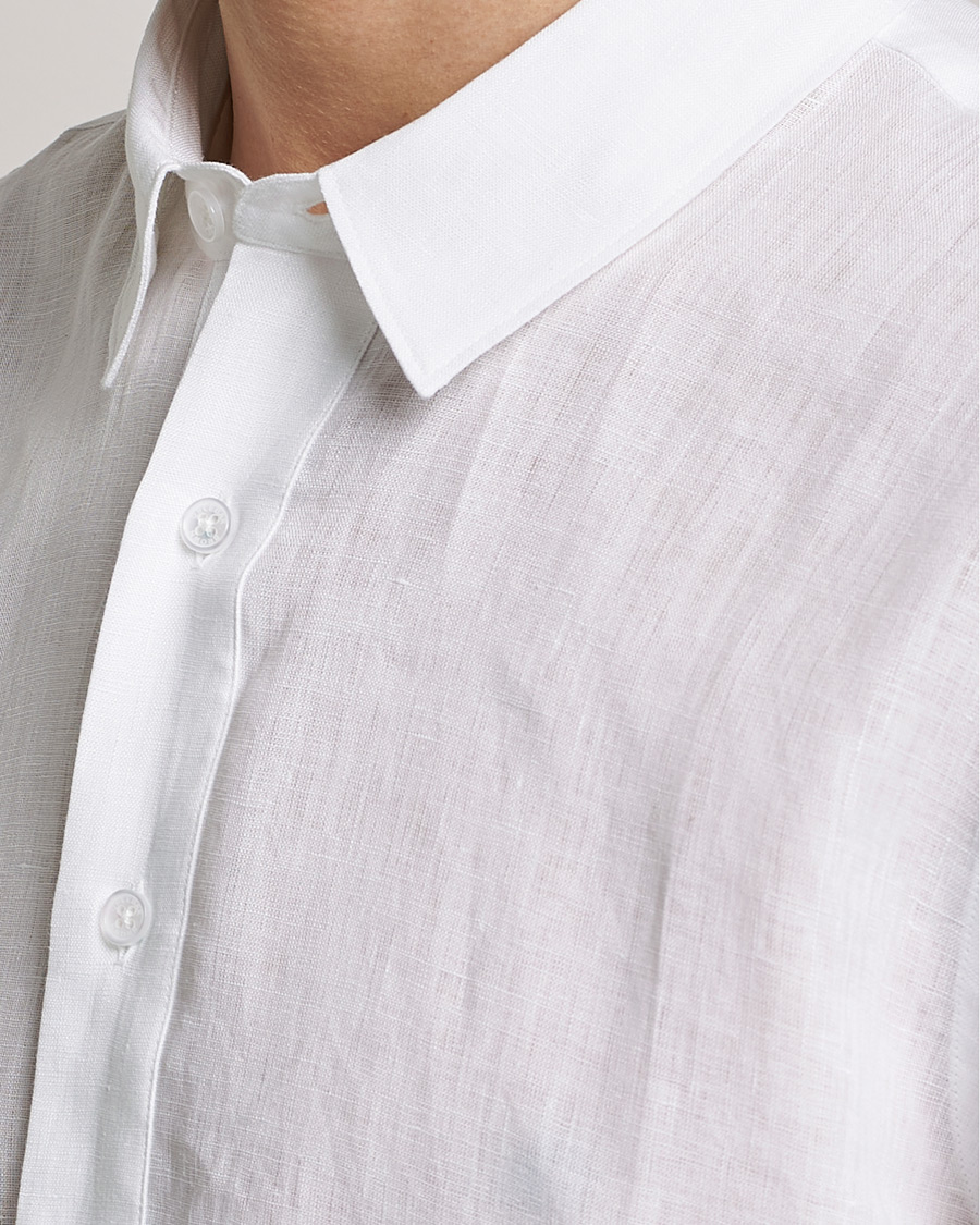 Herre | Skjorter | Orlebar Brown | Percy Smart Linen Shirt White