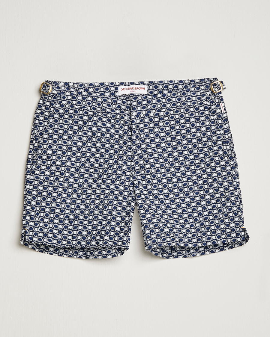 Herre | Badebukser | Orlebar Brown | Bulldog Tela Jacquard Swimshorts Night Iris