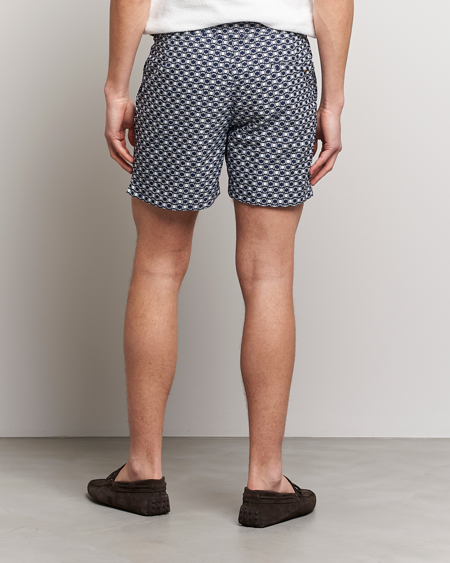 Herre | Badebukser | Orlebar Brown | Bulldog Tela Jacquard Swimshorts Night Iris