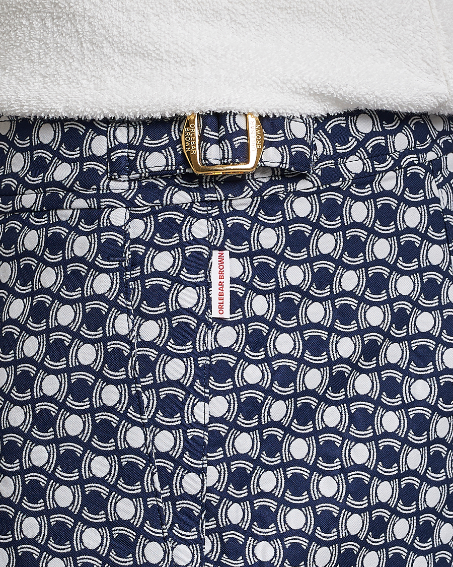 Herre | Badebukser | Orlebar Brown | Bulldog Tela Jacquard Swimshorts Night Iris