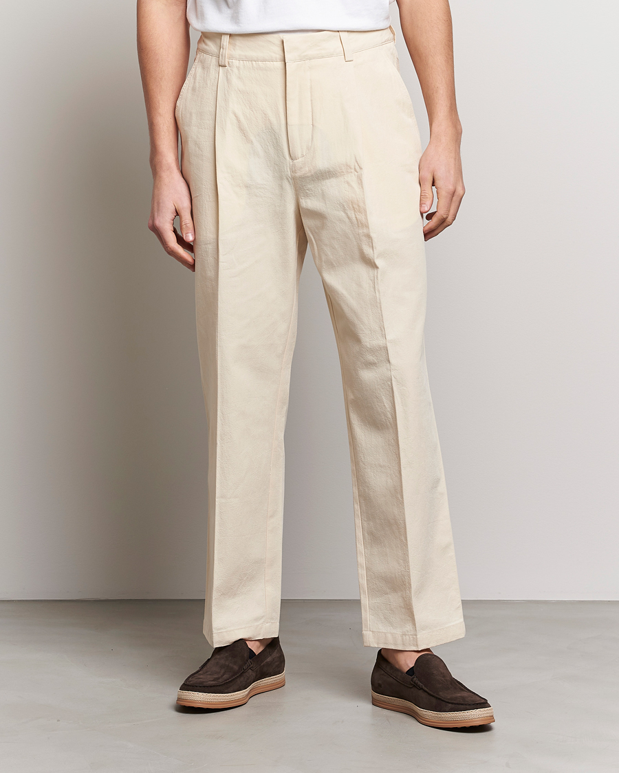 Herre | Orlebar Brown | Orlebar Brown | Beckworth Pleated Cotton Trousers Pebble