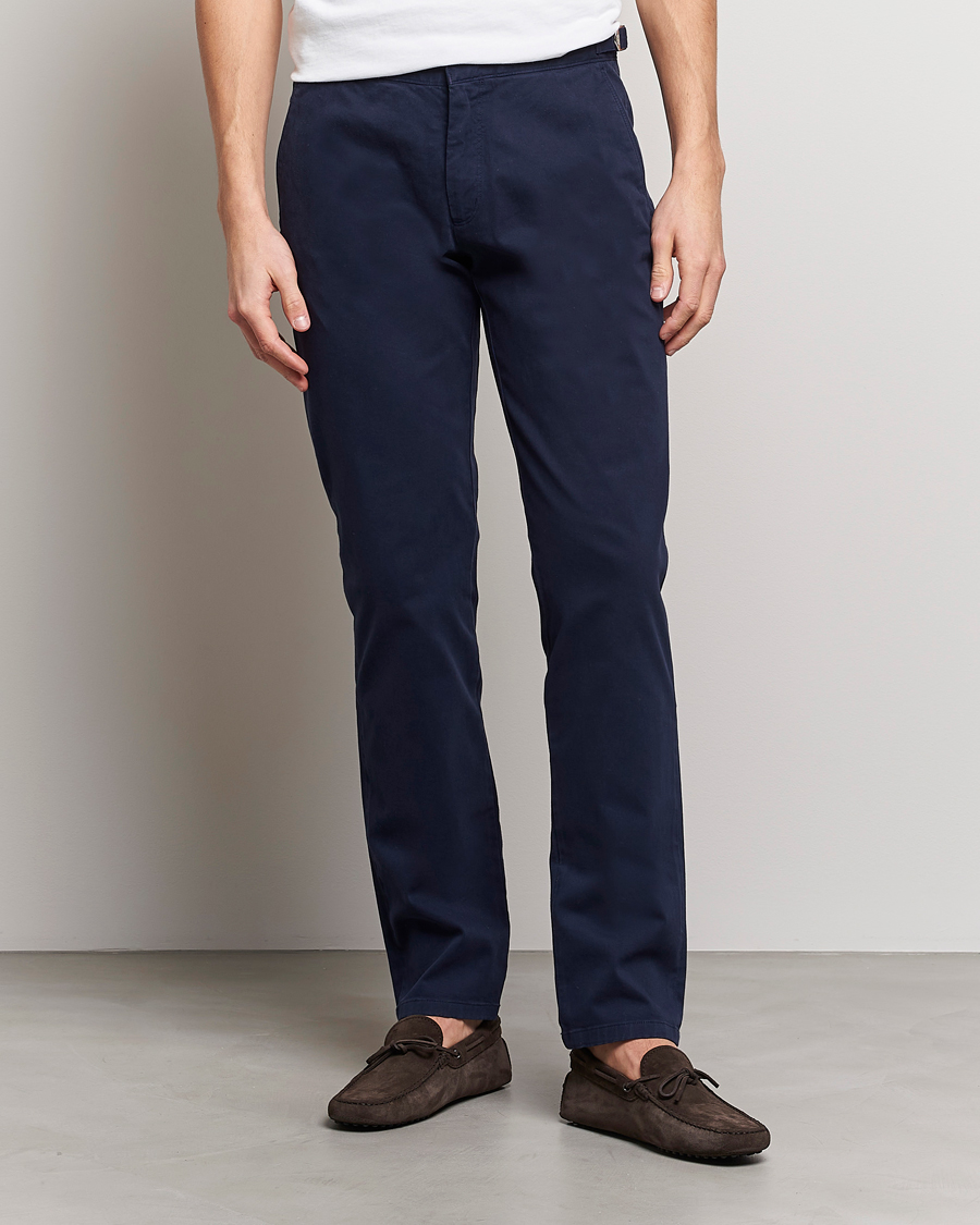 Herre | Orlebar Brown | Orlebar Brown | Fallon Cotton Stretch Trousers Dark Navy
