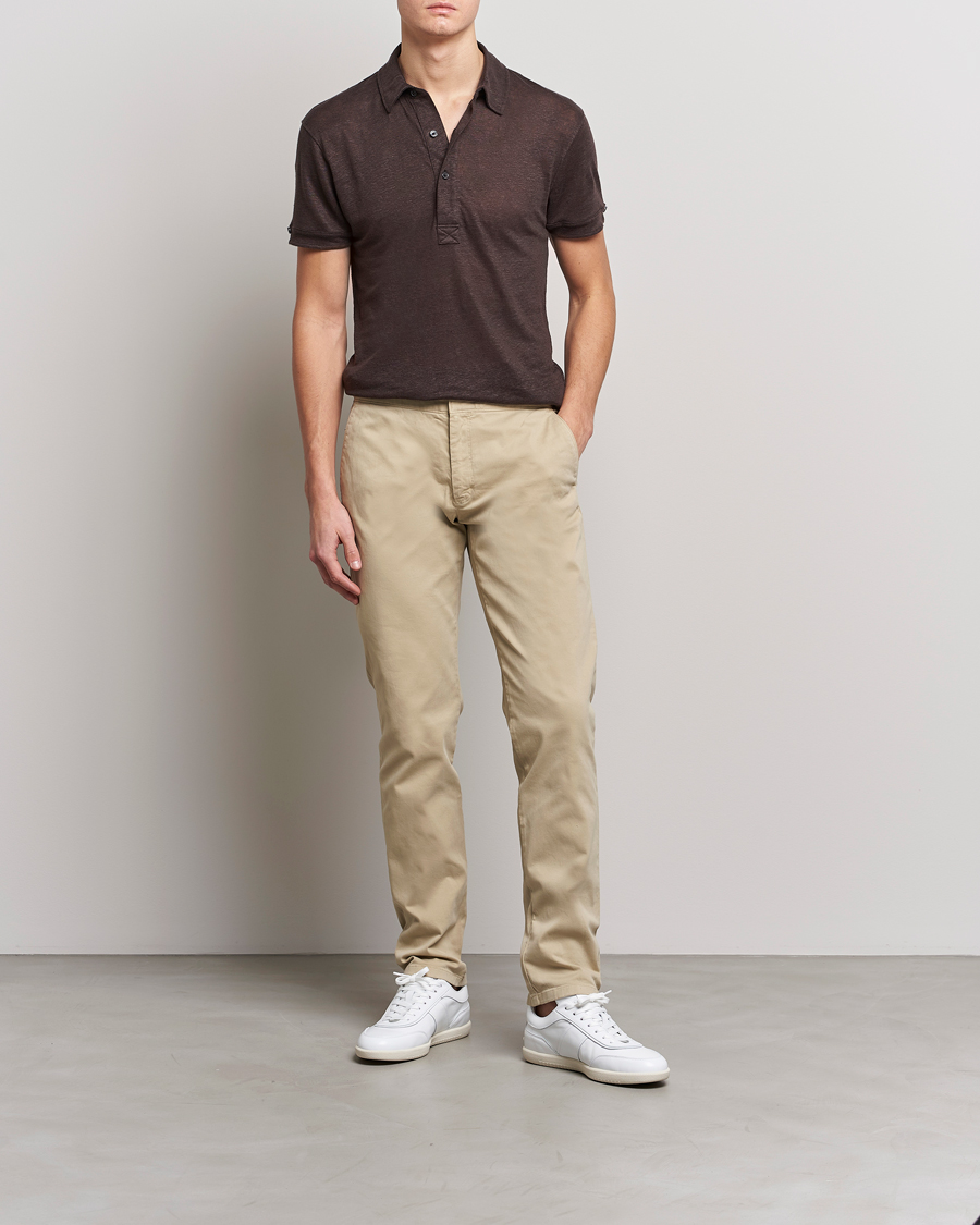 Herre | Polotrøjer | Orlebar Brown | Sebastian Linen Polo Truffle