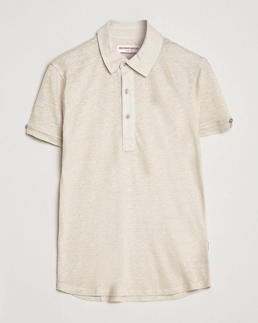 Herre | Polotrøjer | Orlebar Brown | Sebastian Linen Polo Pebble