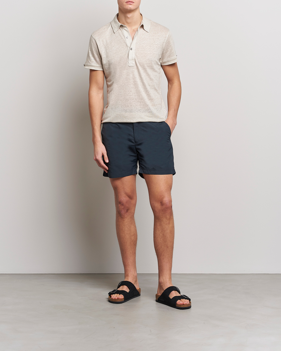 Herre | Polotrøjer | Orlebar Brown | Sebastian Linen Polo Pebble