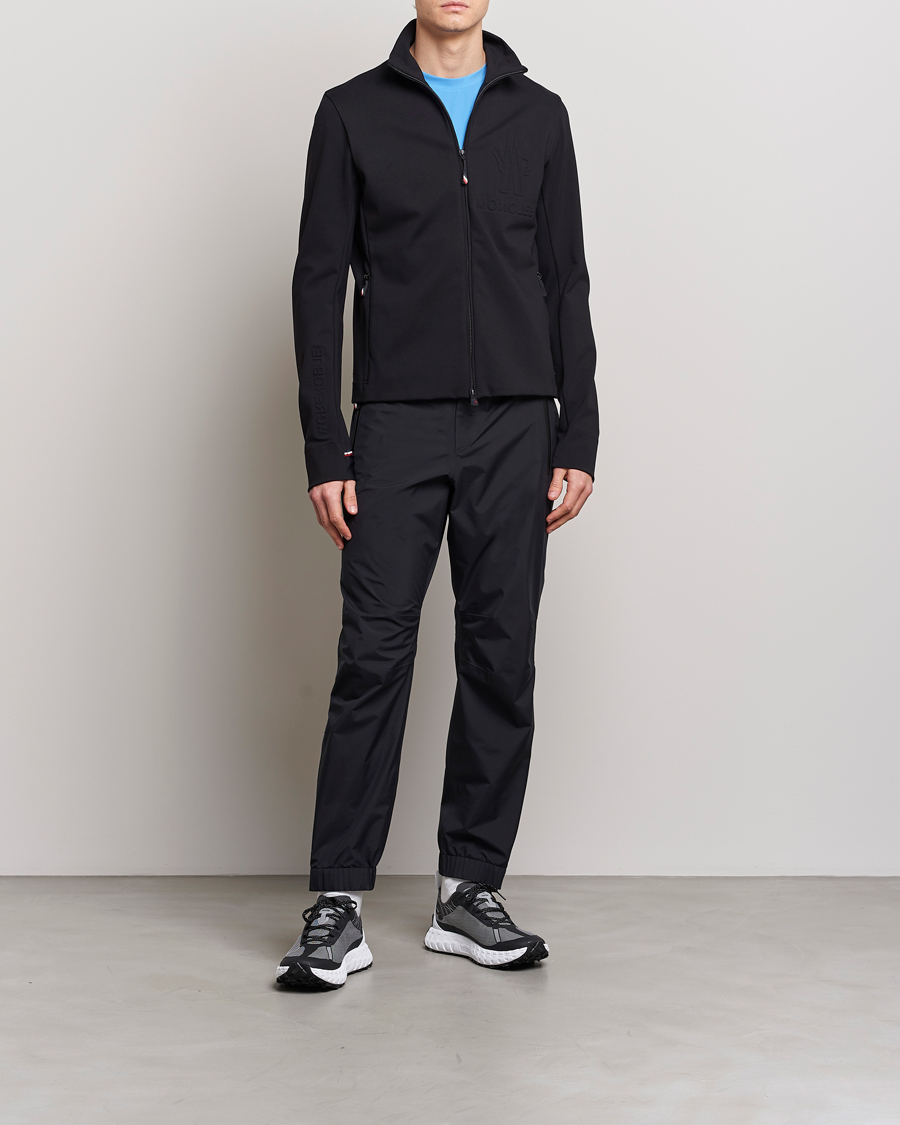Herre | Trøjer | Moncler Grenoble | Embossed Full Zip Cardigan Black