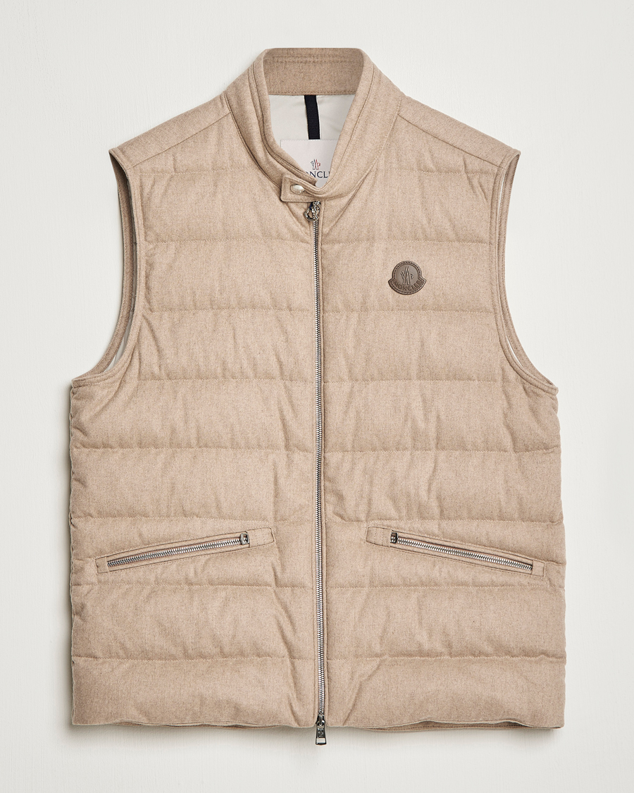 Herre | Veste | Moncler | Gallienne Flannel Vest Light Grey