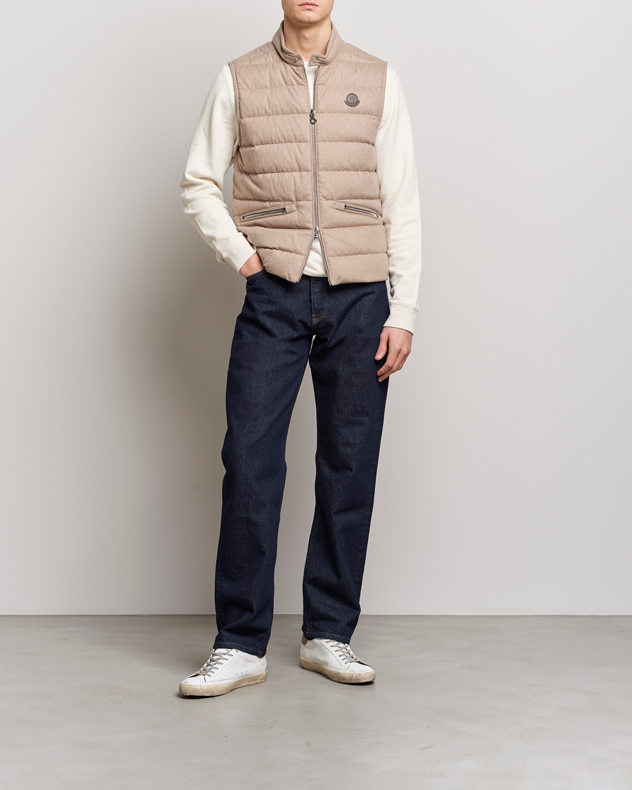 Herre | Veste | Moncler | Gallienne Flannel Vest Light Grey