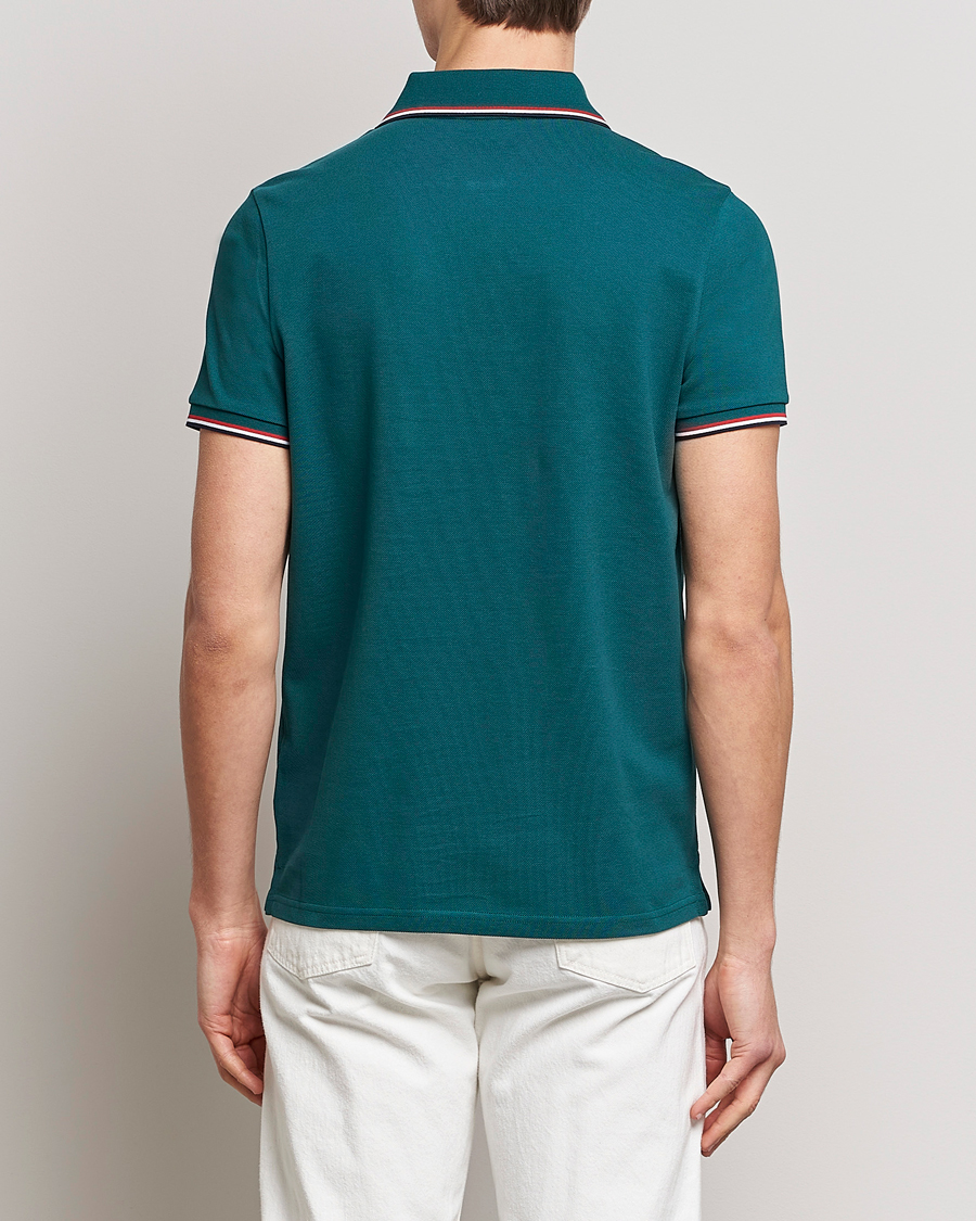 Herre | Polotrøjer | Moncler | Contrast Rib Polo Bottle Green